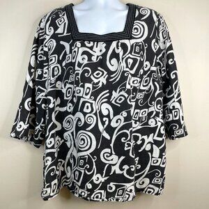 Alexandra Bartlett Women Linen Tunic Top Size 2X Neutral Travel Beachy Coastal